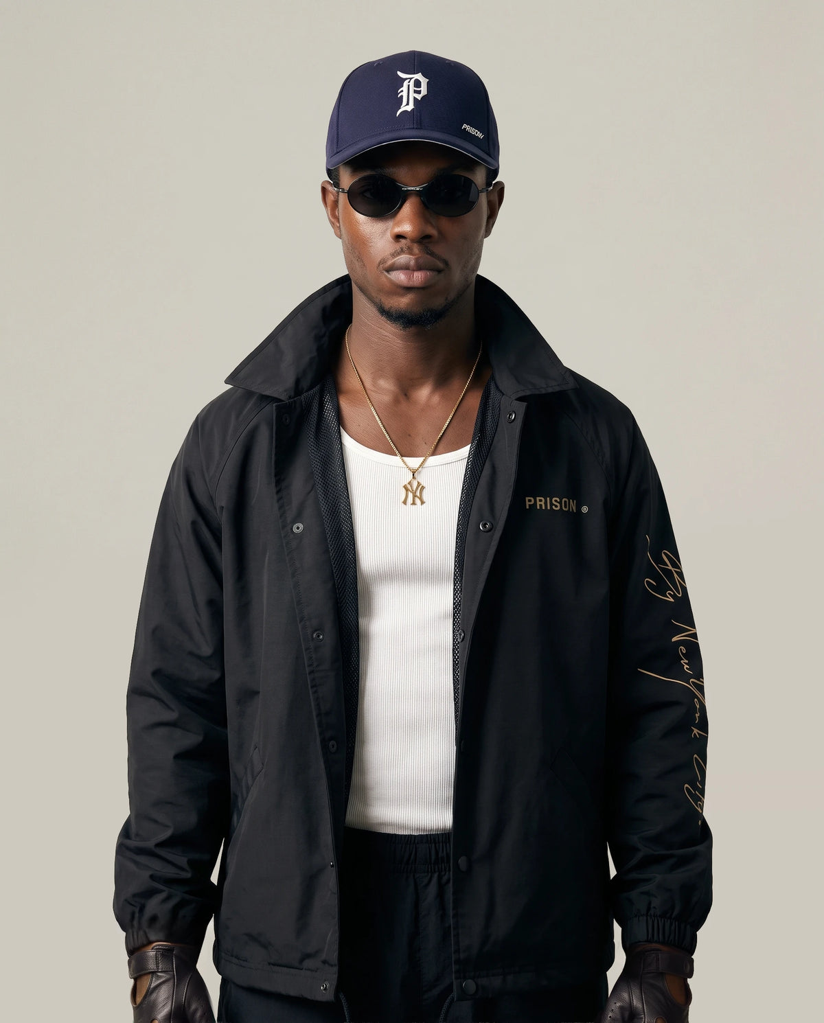 Coach Jacket corta vento Oversized Sovereign Preta