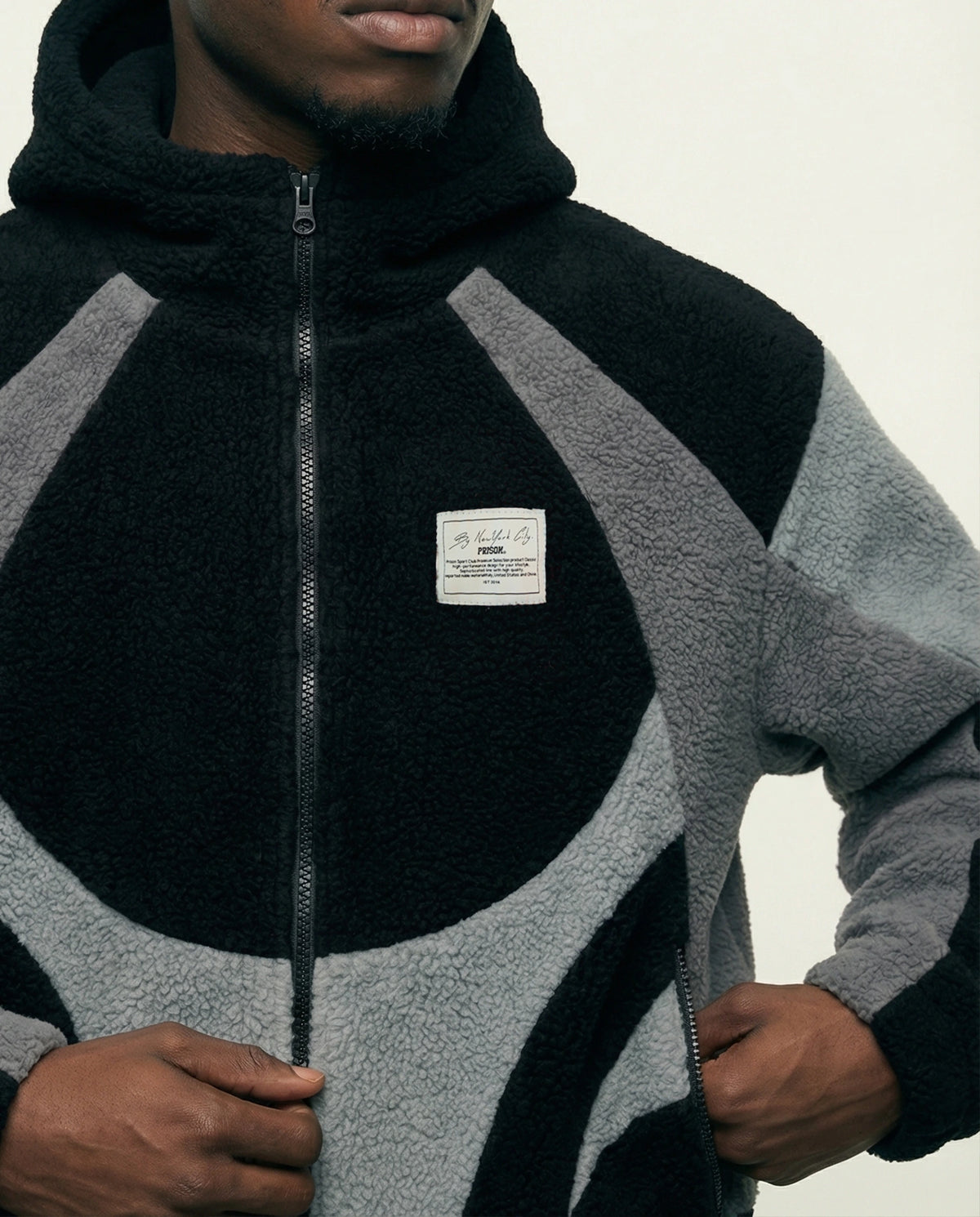 Jaqueta Fleece Eclipse Grey Capuz Premium
