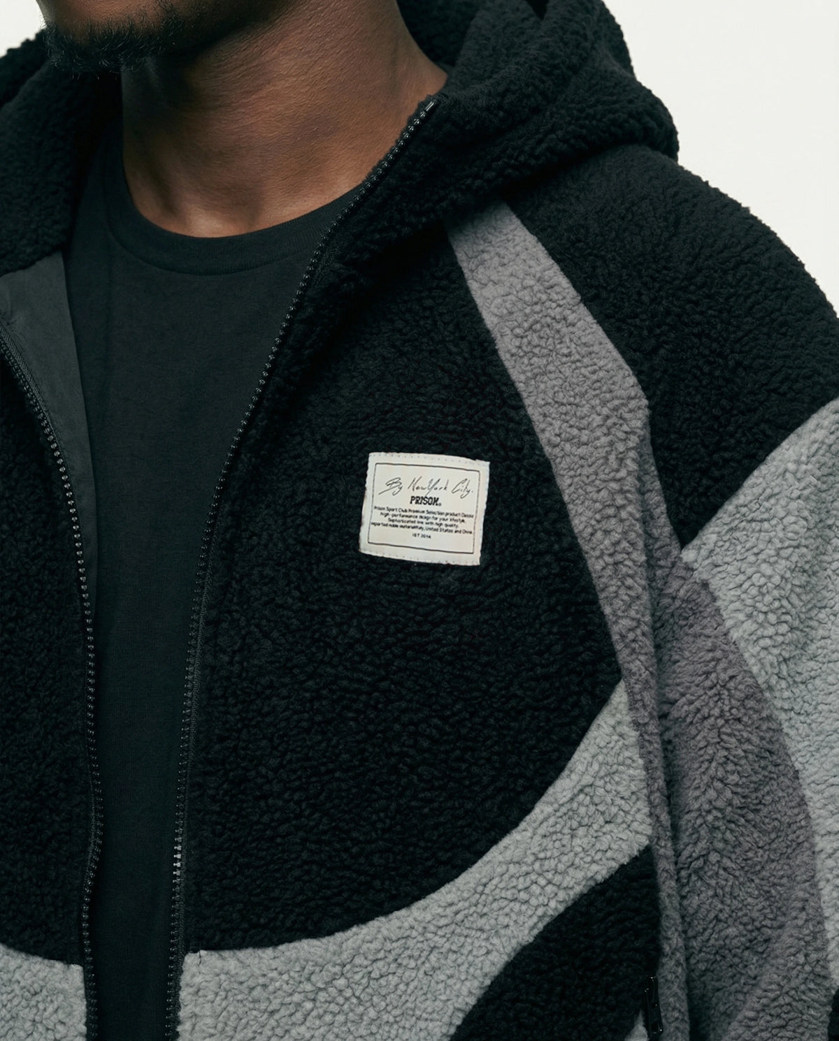 Jaqueta Fleece Eclipse Grey Capuz Premium