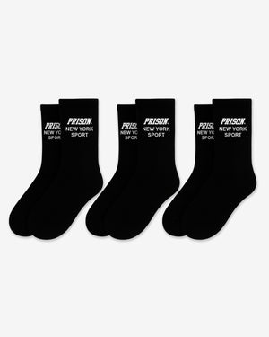 Pack 3un meia prison preta