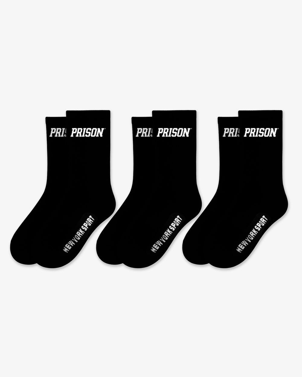 Pack 3un meia new york prison preta