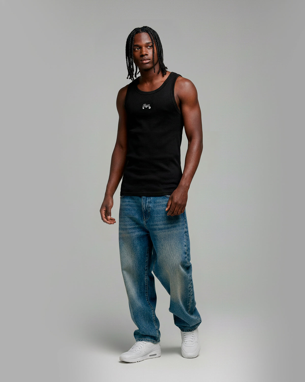 Regata canelada preta prison x mavericks