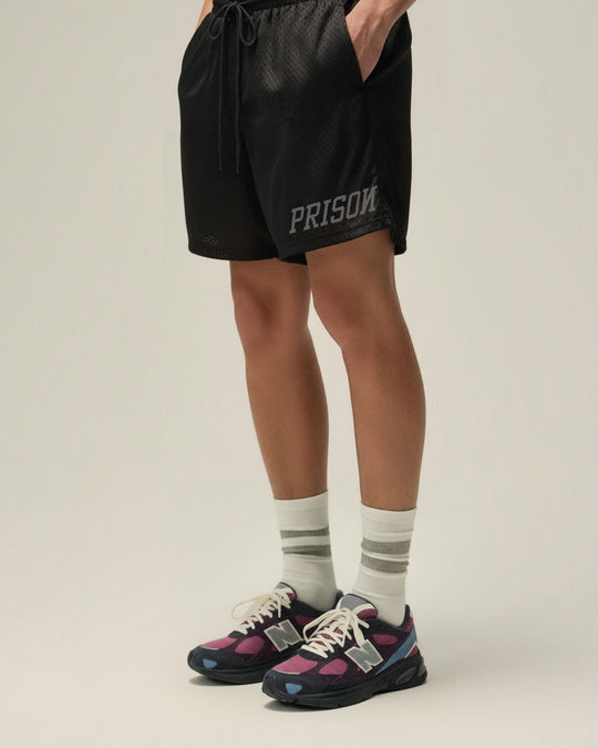 Short masculino minimalist bordado preto