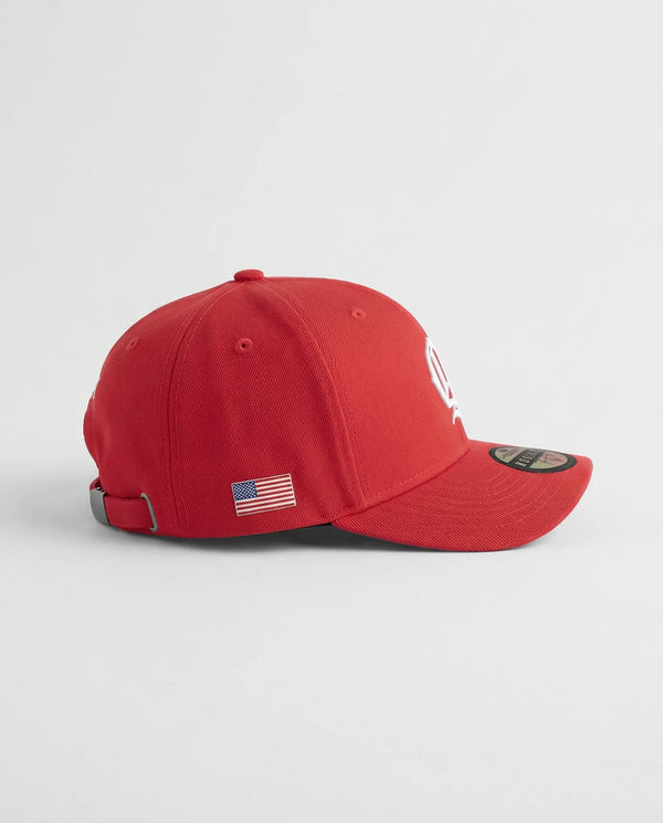 Boné aba curva vermelho New York PRISON lateral