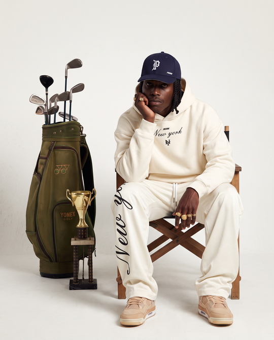 Calça Baggy Moletom Midnight off white