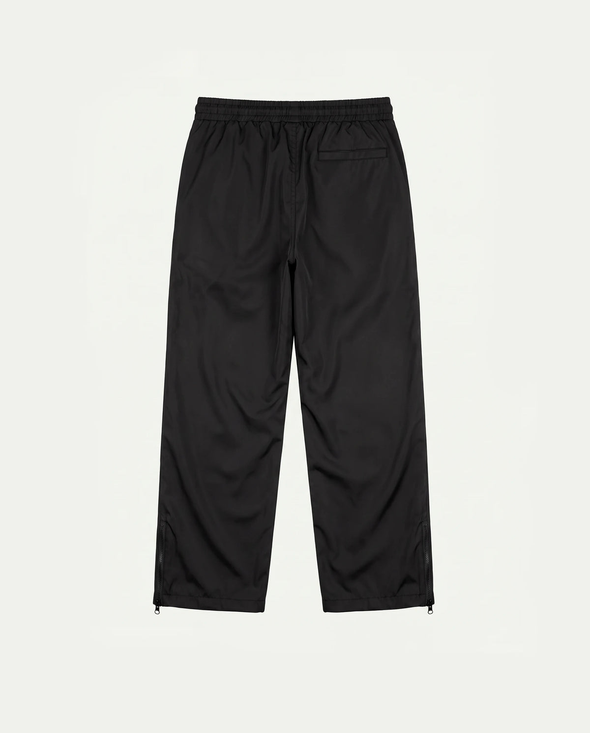 Costas da calça baggy masculina preta Prison