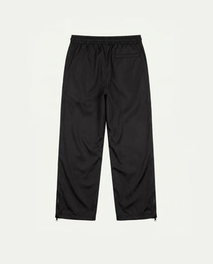 Costas da calça baggy masculina preta Prison
