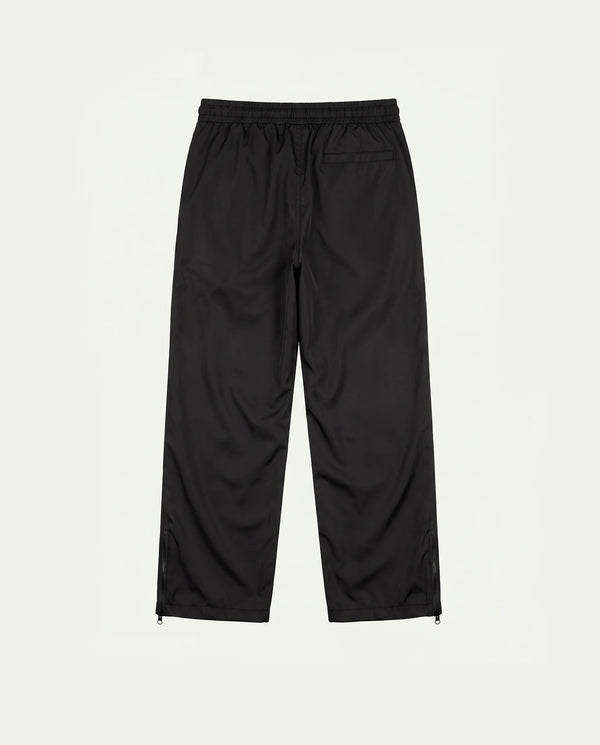 Costas da calça baggy masculina preta Prison
