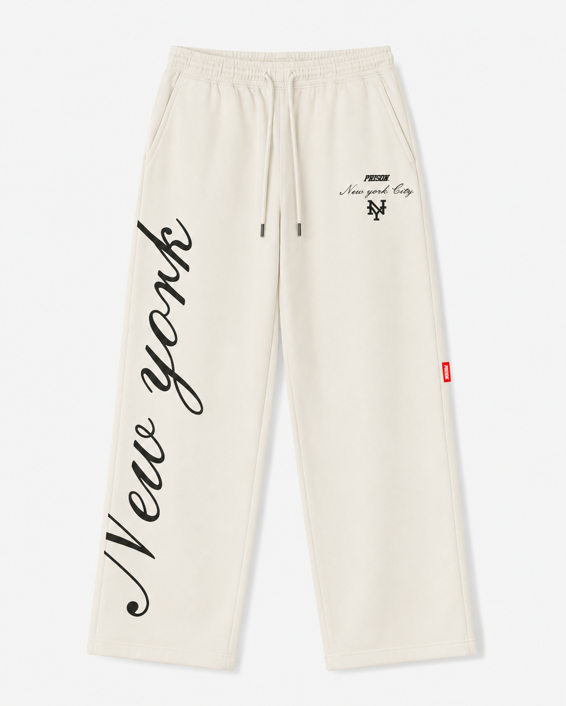 Calça Baggy Moletom Midnight off white