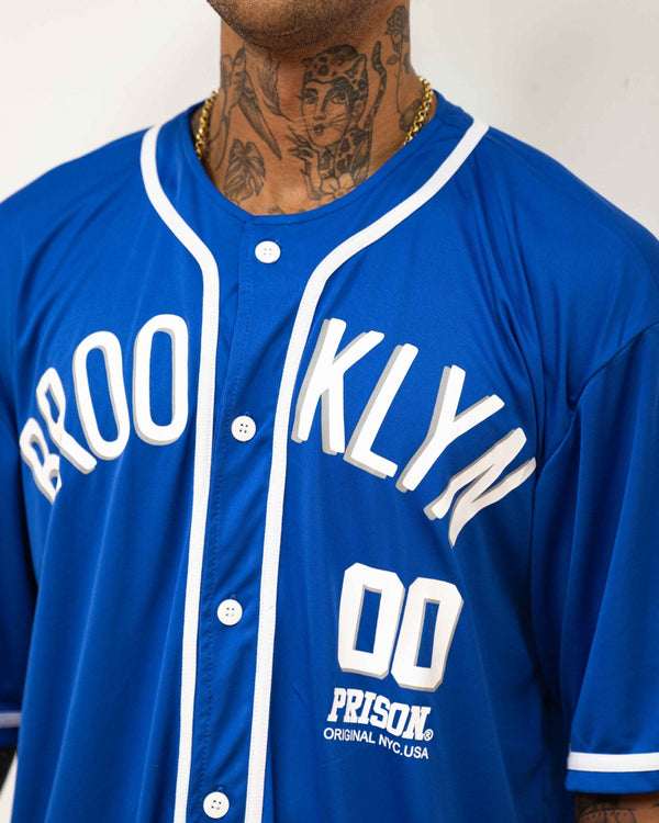 Camisa baseball Brooklyn azul royal - Prison®Camisa de Baseball