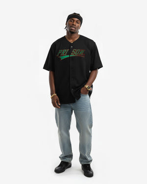 Camisa Baseball Jersey Bordada Preta - Prison®Camisa de Baseball