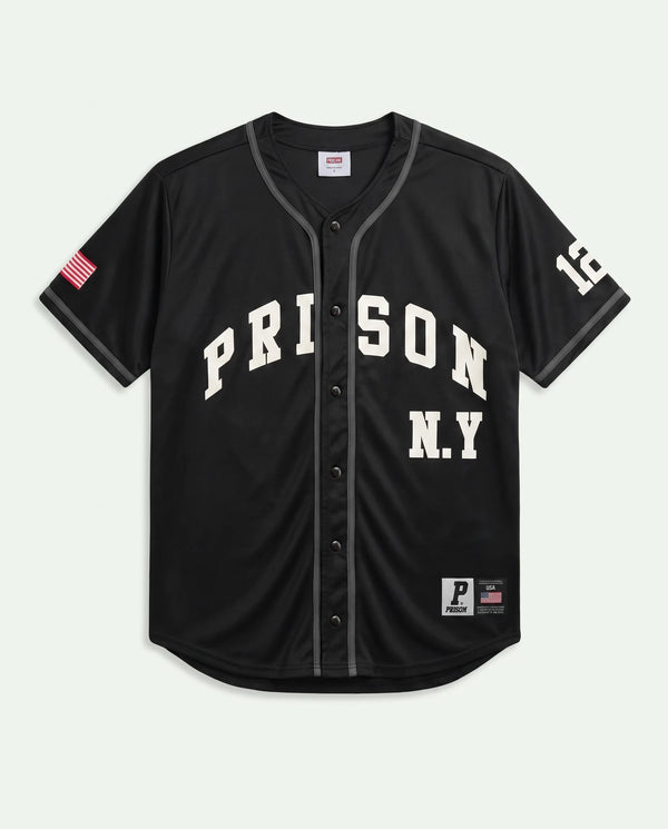 Camisa de Baseball Oversized PRISON® NY 128 Preta