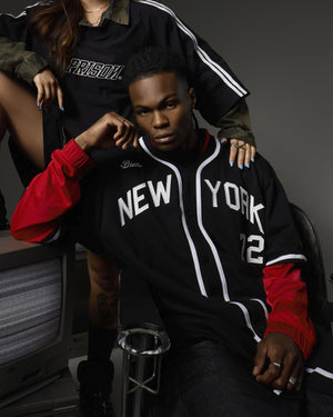 Camisa de Baseball Jersey New york Preta