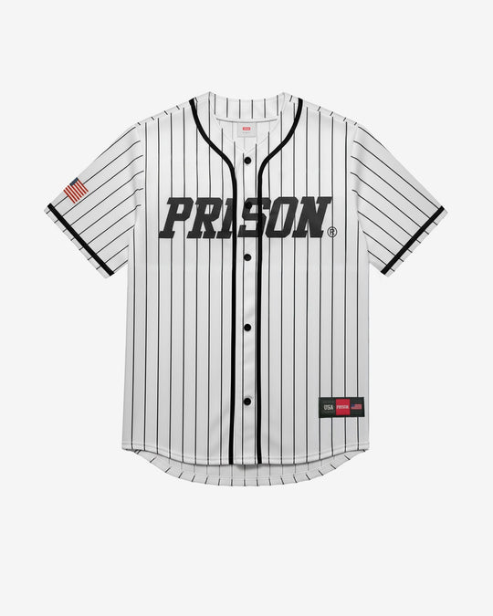 Camisa de Baseball Listrada Tech Branca - Prison®Camisa de Baseball