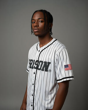 Camisa de Baseball Listrada Tech Branca - Prison®Camisa de Baseball
