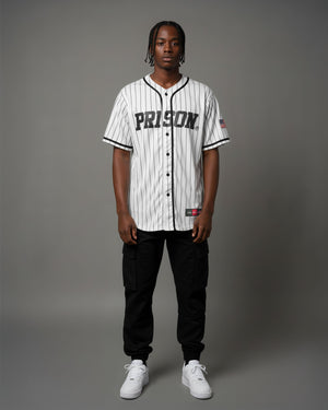 Camisa de Baseball Listrada Tech Branca - Prison®Camisa de Baseball