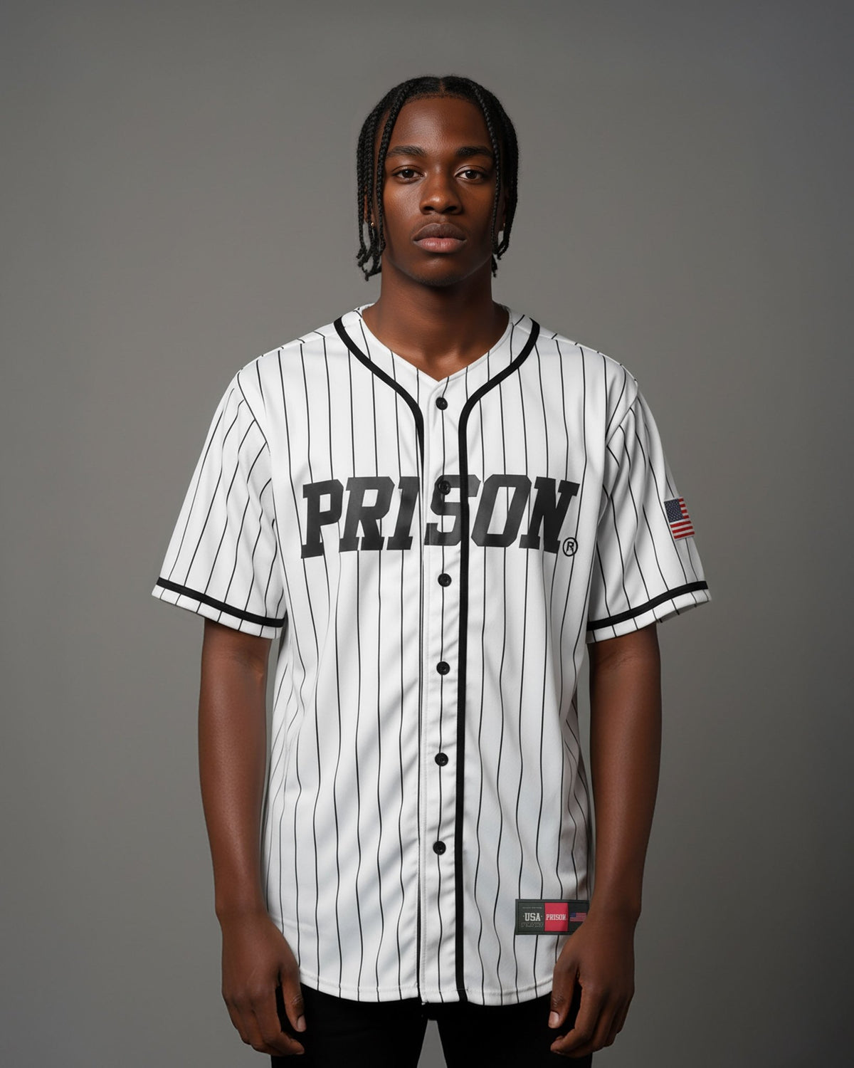 Camisa de Baseball Listrada Tech Branca - Prison®Camisa de Baseball