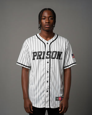 Camisa de Baseball Listrada Tech Branca - Prison®Camisa de Baseball