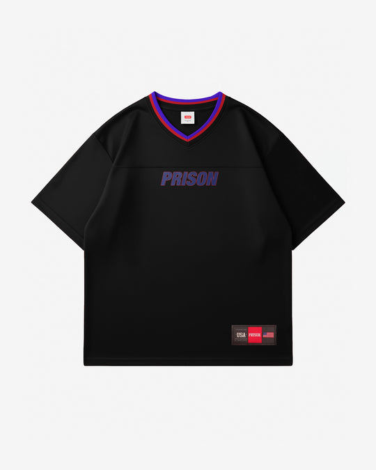 Camiseta futebol americano oversized dual colors preta