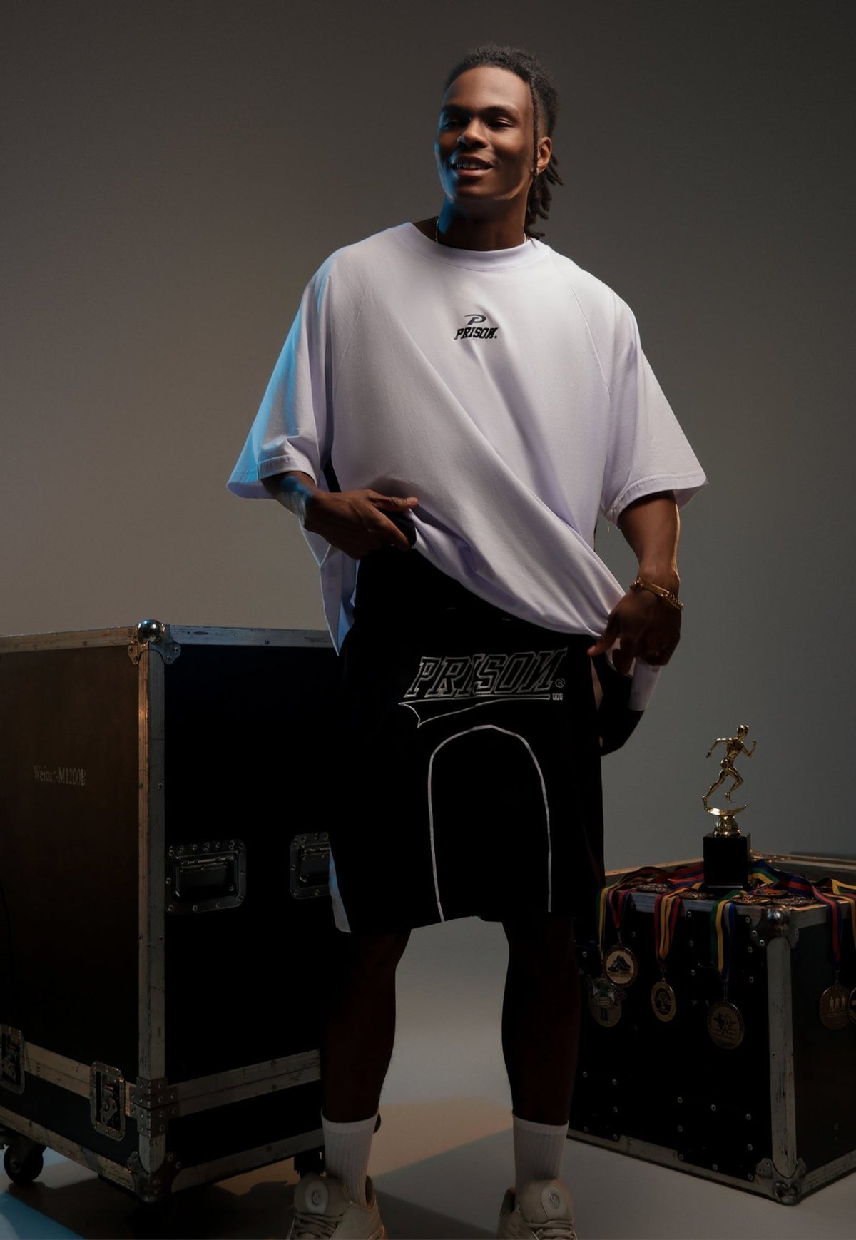 Camisa oversized essential side branca - Prison®Camiseta