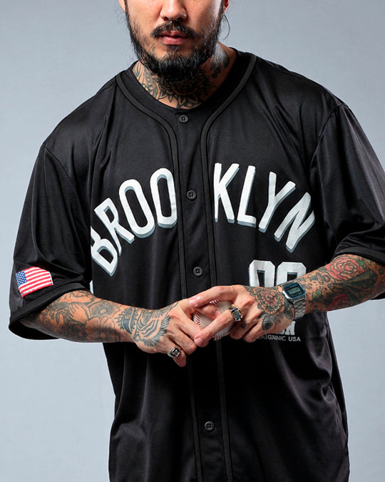 Brooklyn baseball jersey, black.