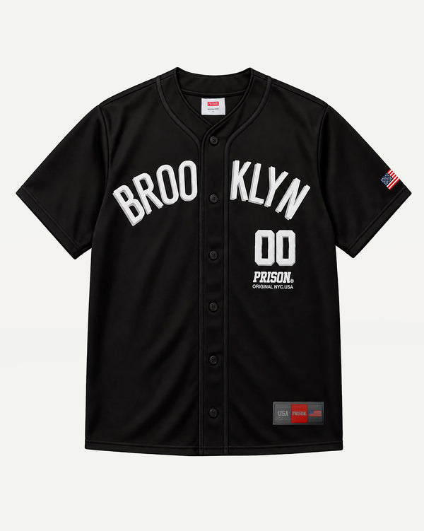 Brooklyn baseball jersey, black.