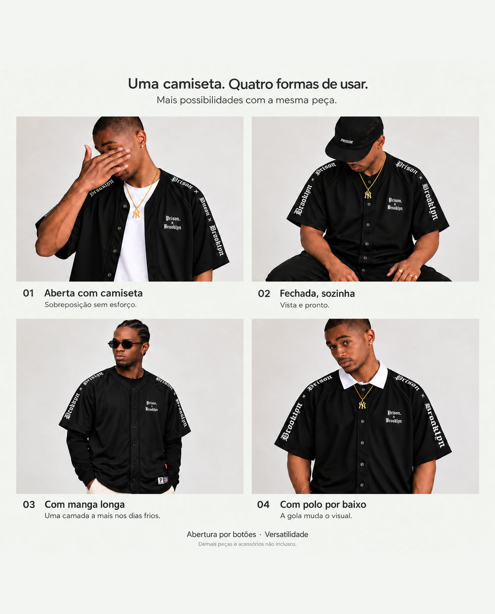 Camisa de Baseball Brooklyn x Prison