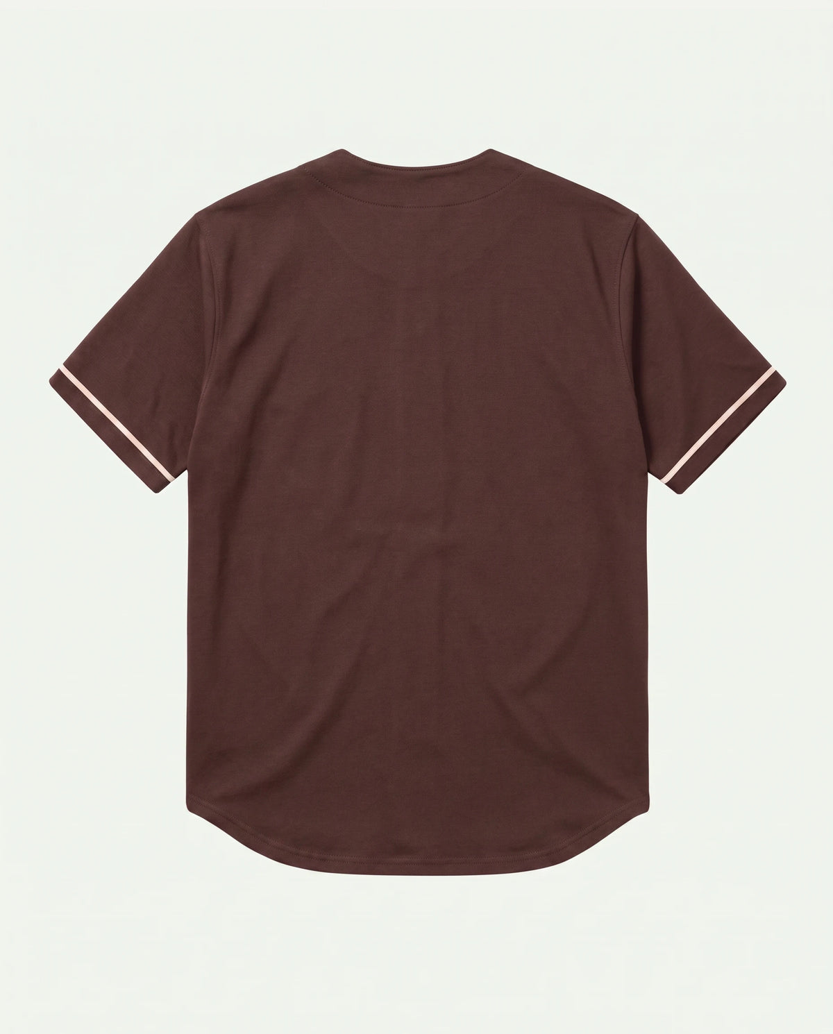 Costas da camisa baseball masculina marrom New York Prison