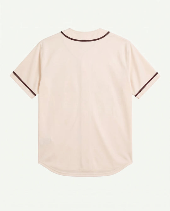 Camisa baseball masculina off white New York Prison vista de frente
