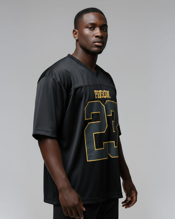 Camiseta futebol americano oversized preta