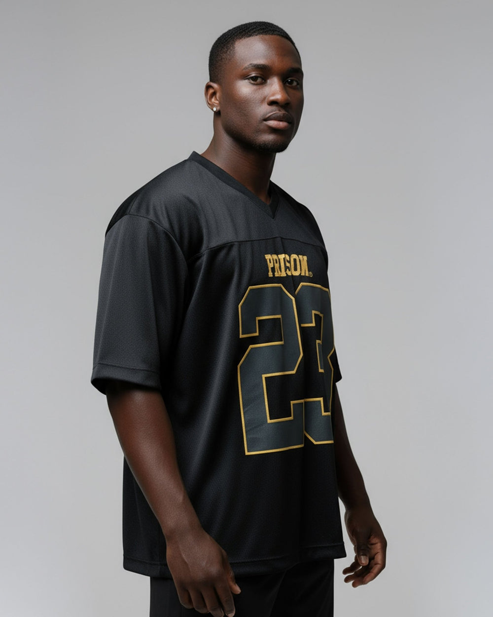 Camiseta futebol americano oversized preta