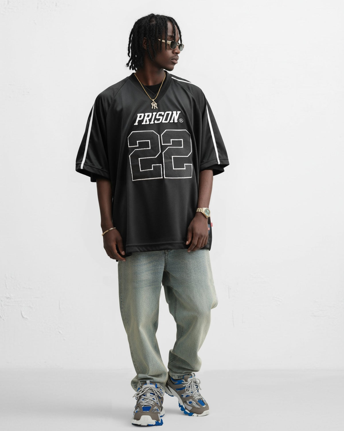 Camiseta futebol americano oversized preta - Prison®Camiseta