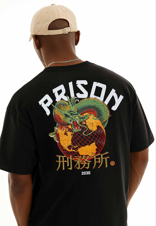 Camiseta Global Dragon Preta - Prison®Camiseta