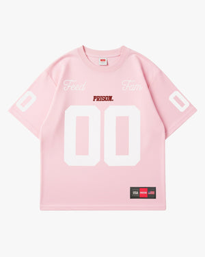 Camiseta Jersey Oversized PRISON® Feed the Fam rosa - Prison®Camiseta oversized