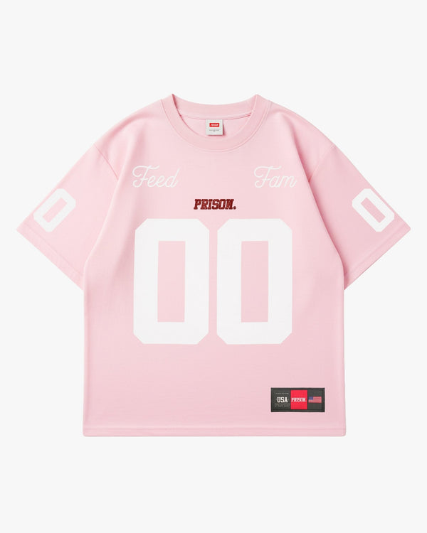 Camiseta Jersey Oversized PRISON® Feed the Fam rosa - Prison®Camiseta oversized