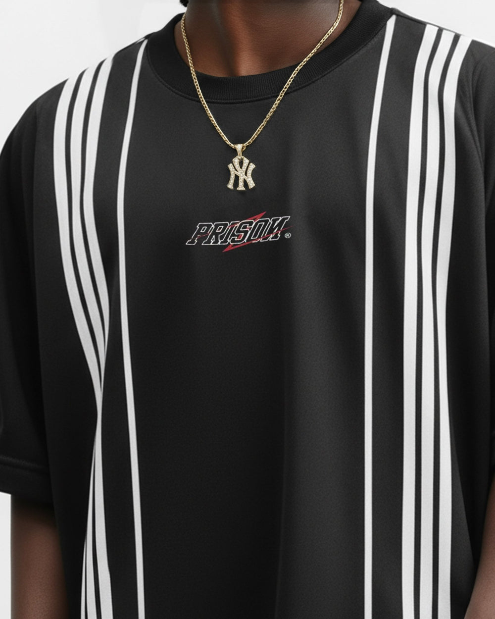 Camiseta listrada masculina preta - Prison®Camiseta