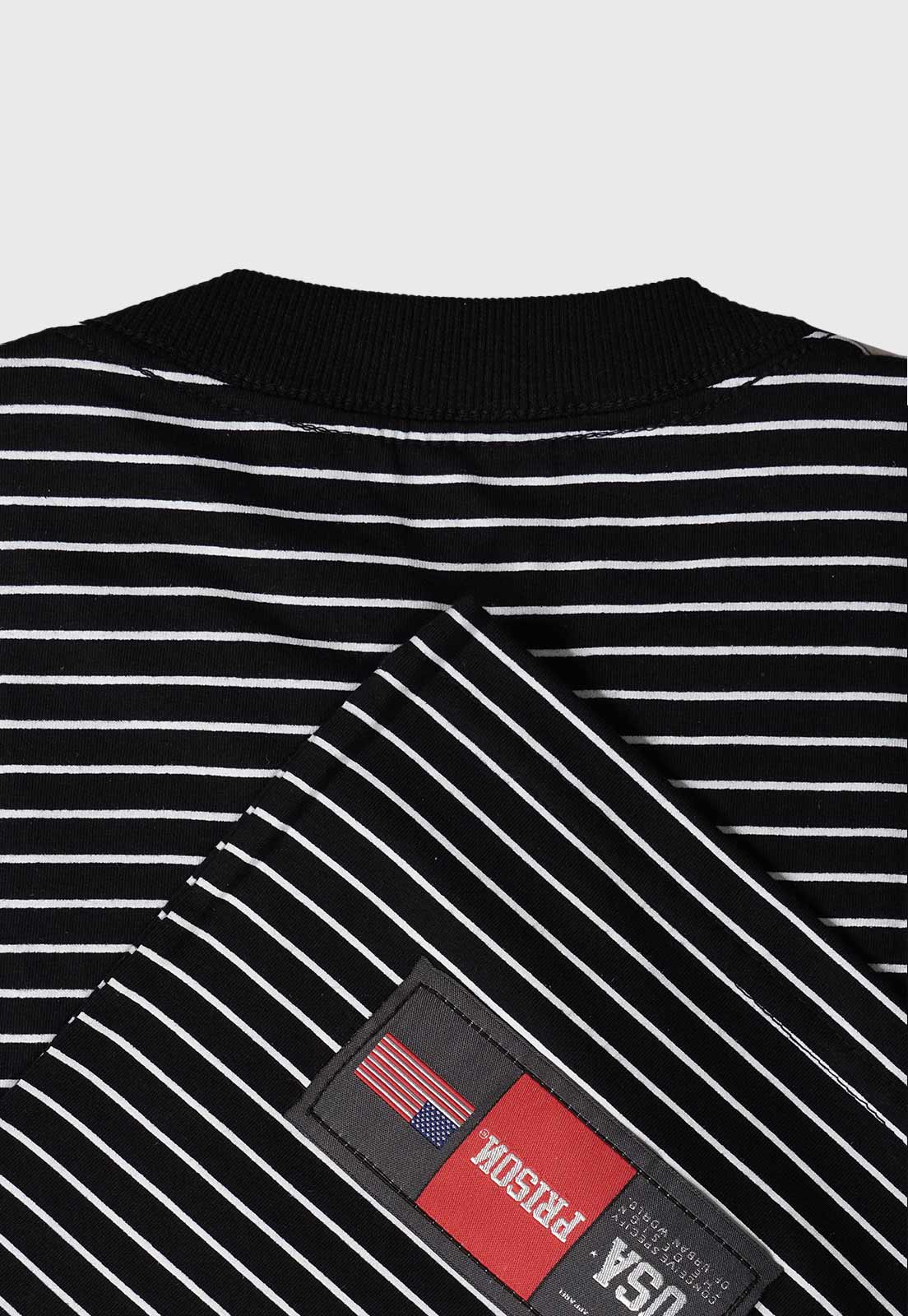 Camiseta Listrada Over Preta - Prison®Camiseta