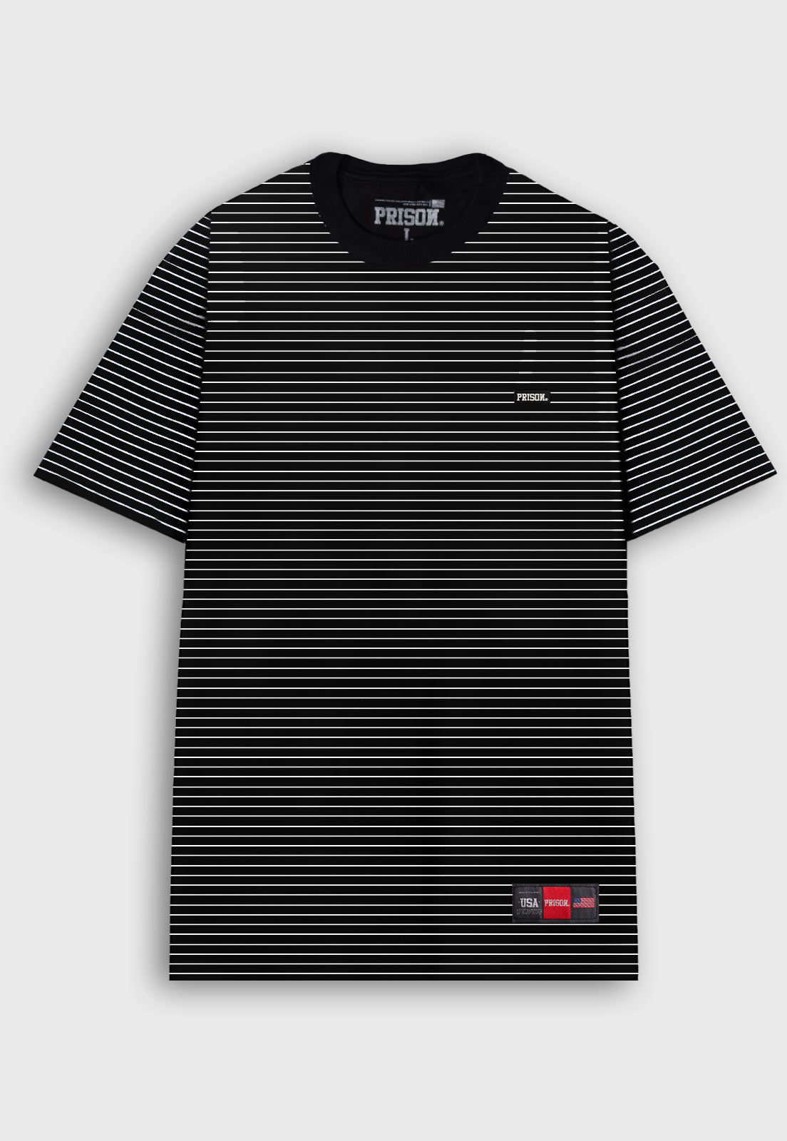 Camiseta Listrada Over Preta - Prison®Camiseta