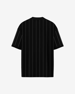 Camiseta listrada oversized preta - Prison®Camiseta