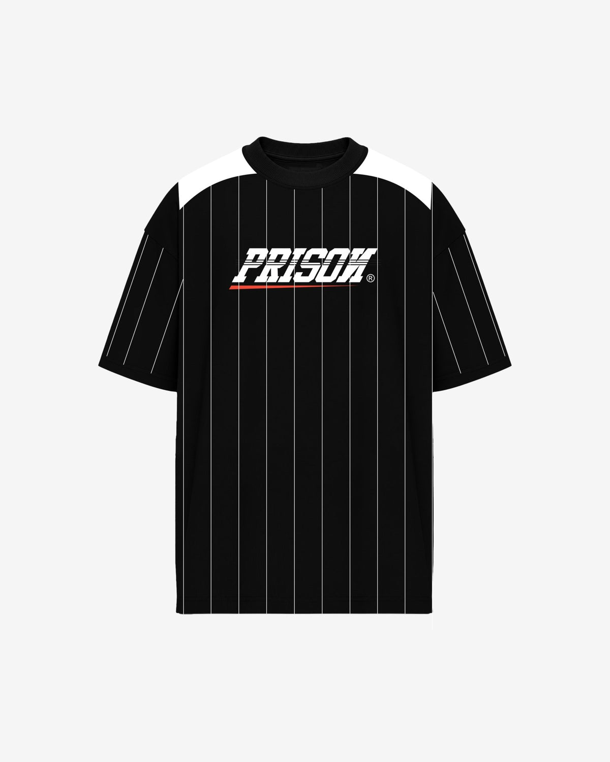 Camiseta listrada oversized preta - Prison®Camiseta