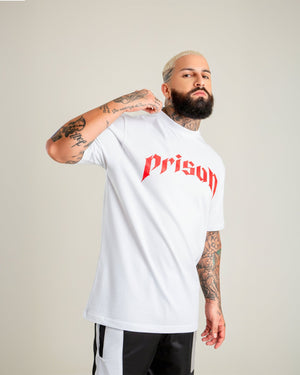 Camiseta Logo Phantom Red Branca - Prison®Camiseta