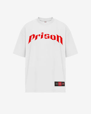 Camiseta Logo Phantom Red Branca - Prison®Camiseta