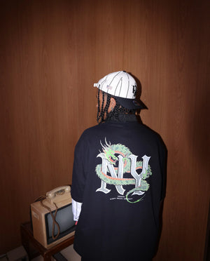 Camiseta Oversized Dragão NY Preta
