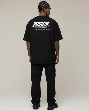 Camiseta oversized box essentials preta - Prison®Camiseta