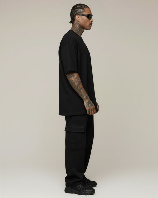 Camiseta oversized box essentials preta - Prison®Camiseta