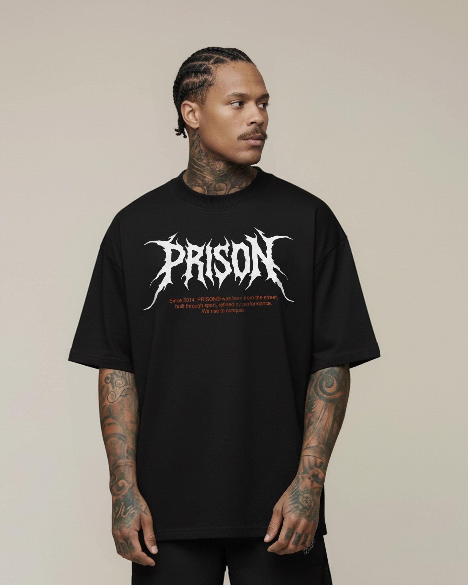 Camiseta Oversized Box Core Preta | PRISON®