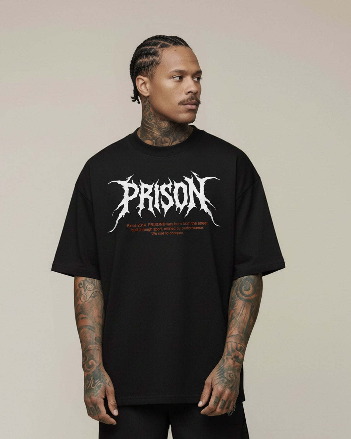 Camiseta oversized boxy core preta - Prison®Camiseta oversized