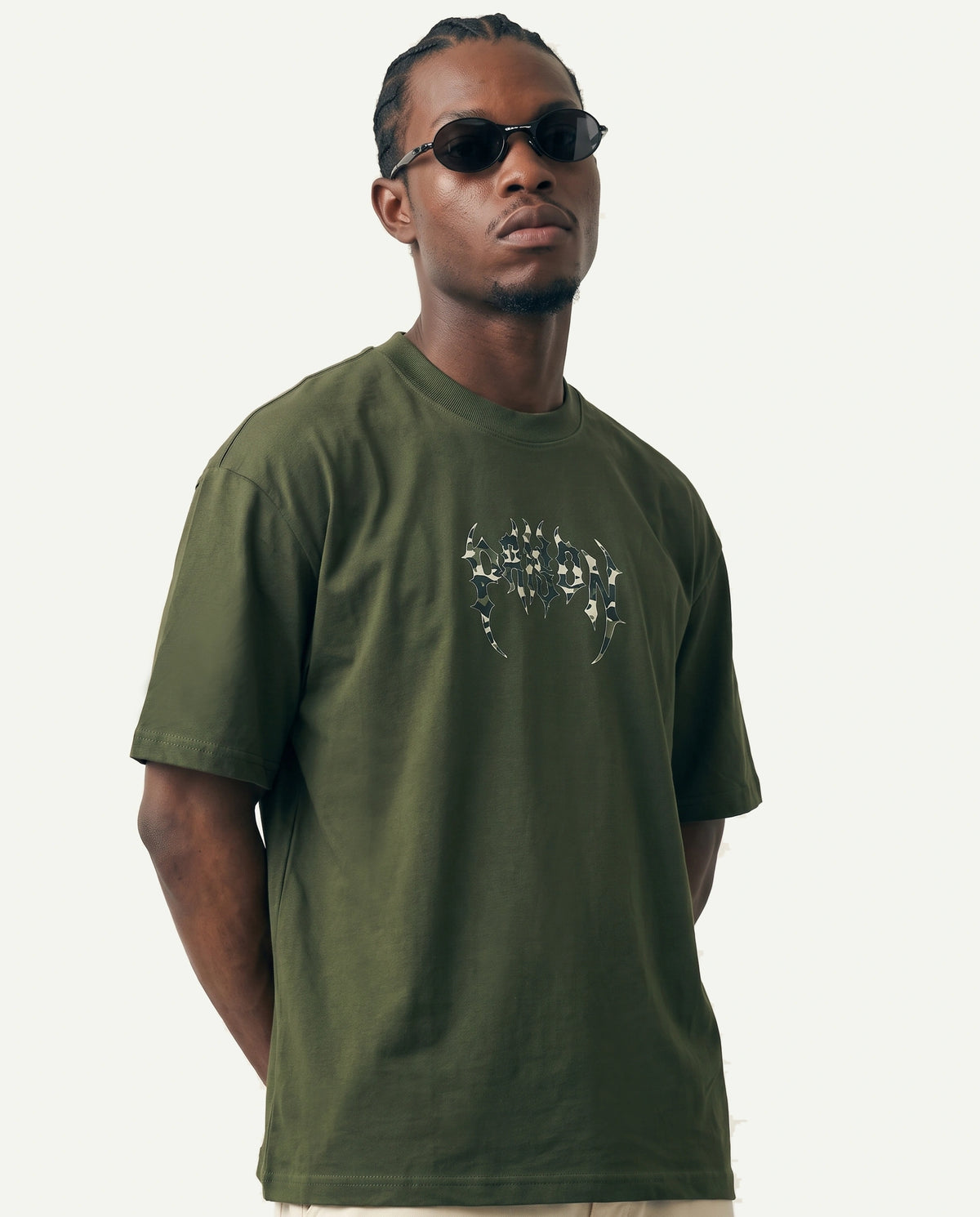 Camiseta Oversized Camuflada Core Prison Verde