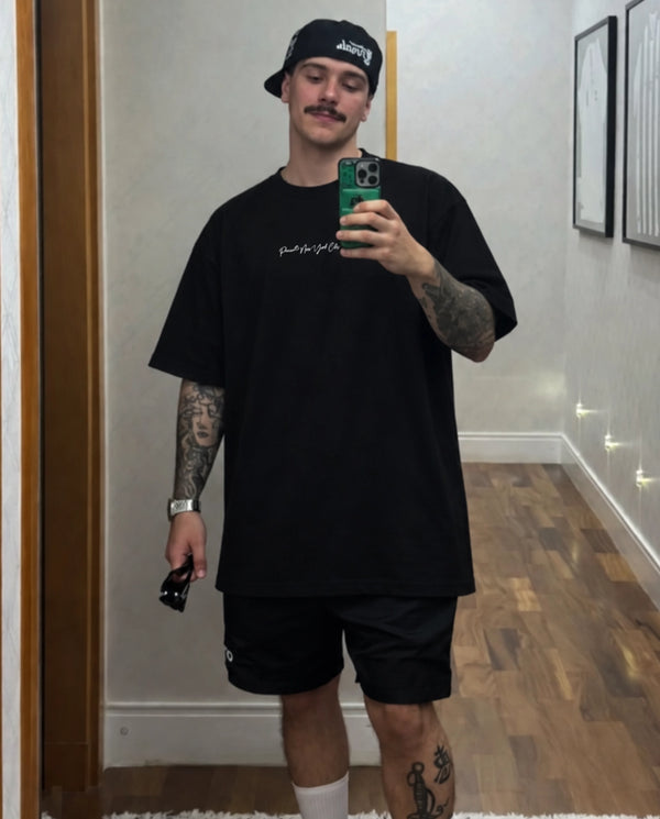Camiseta Oversized Essencial NYC Preta