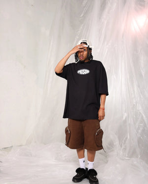 Camiseta Oversized Oval Mark Preta